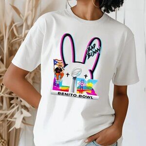 Bad Bunny Super Bowl LX 2026 Benito Bowl Bunny Logo T-Shirt